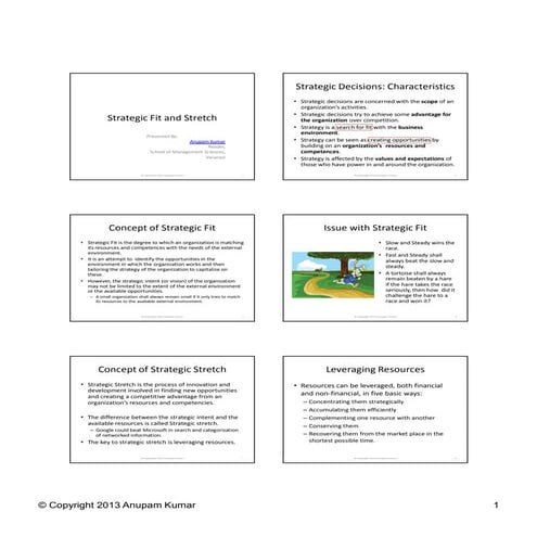 Strategic fit and stretch