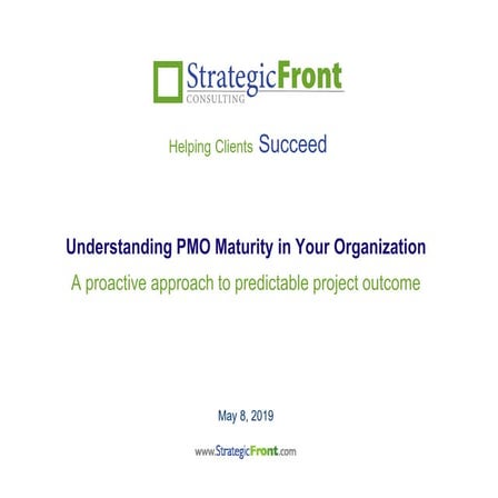 StrategicFront: Assessing PMO Maturity in Your Organization