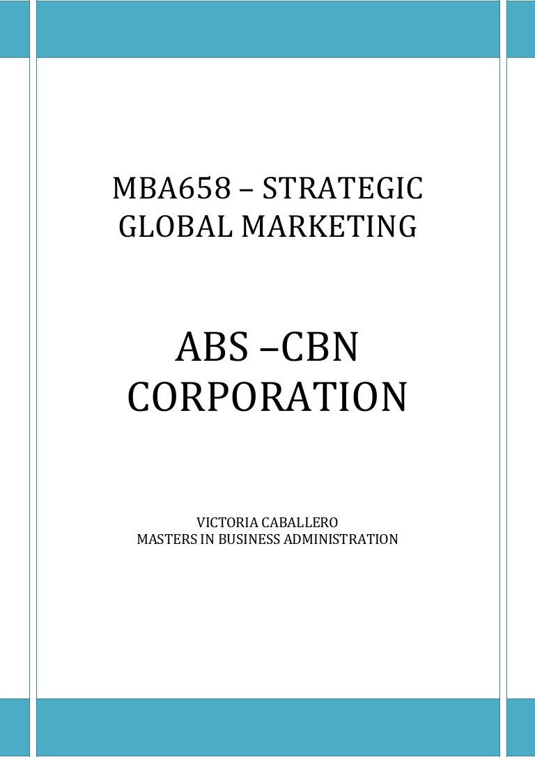 Strategic Global Marketing ABSCBN Corporation