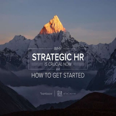 Why strategic HR is crucial and how to get started