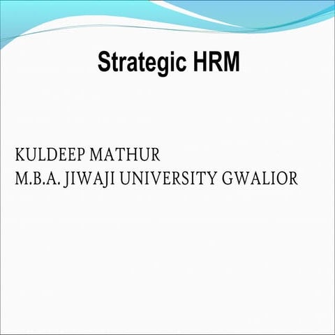 Strategic hrm