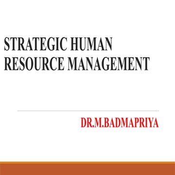 STRATEGIC HUMAN RESOURCE MANAGEMENT12.ppt