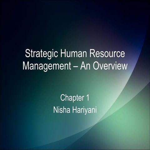 Strategic Human Resource Management – An Overview | PPT