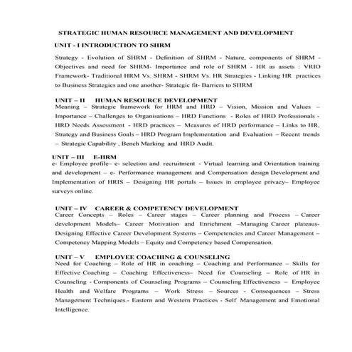 Strategic Human Resource Management SHRM.docx