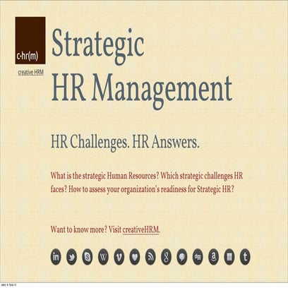 Strategic HR Management