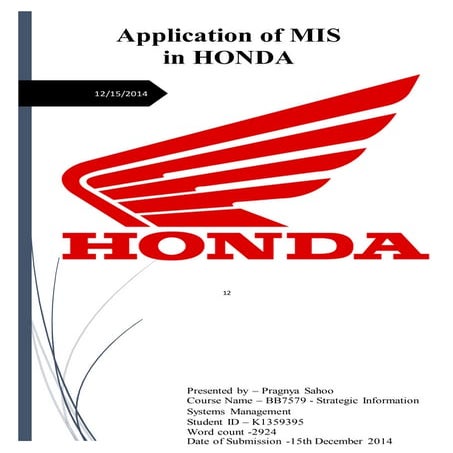 Strategic information system management