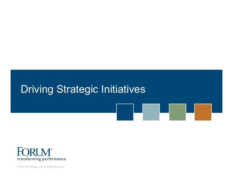 How to Lead a Strategic Initiative
