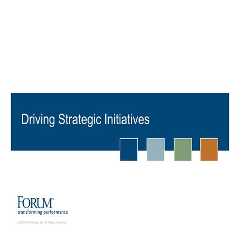 How to Lead a Strategic Initiative