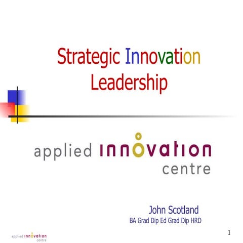 Strategic innovation leadership   df - perth