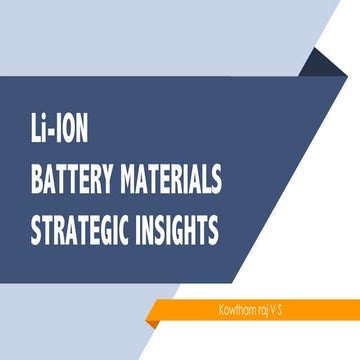 Strategic insights  battery materials