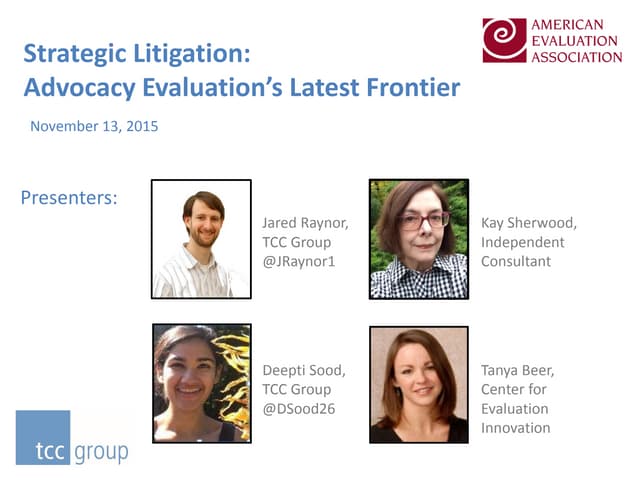 Strategic Litigation: Advocacy Eval...