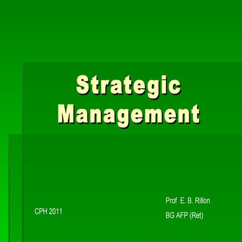 Strategic management