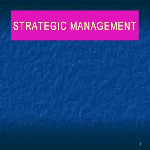 Strategic management