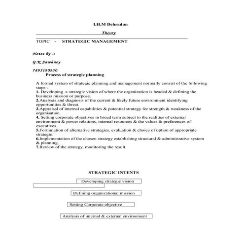 Strategic management