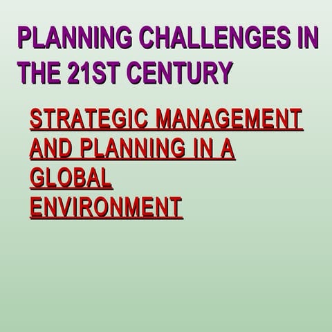 Strategic management