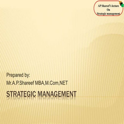 Strategic Management