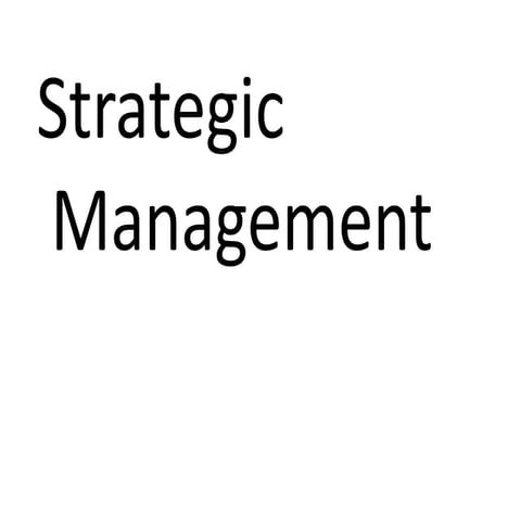 Strategic management