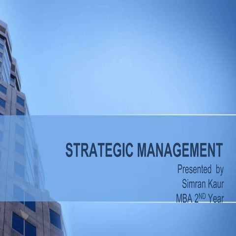 Strategic management