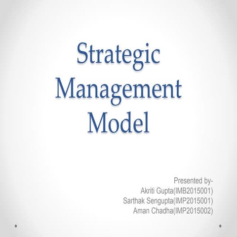 Strategic management