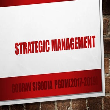 Strategic management