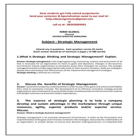 Strategic management