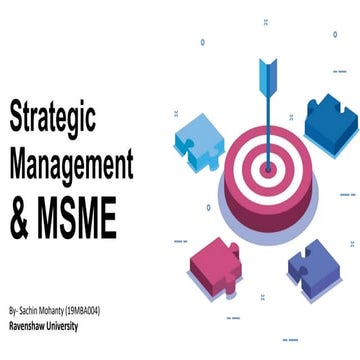 Strategic Management & MSME