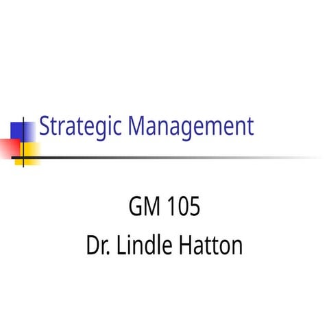 strategic management coure for degree .ppt