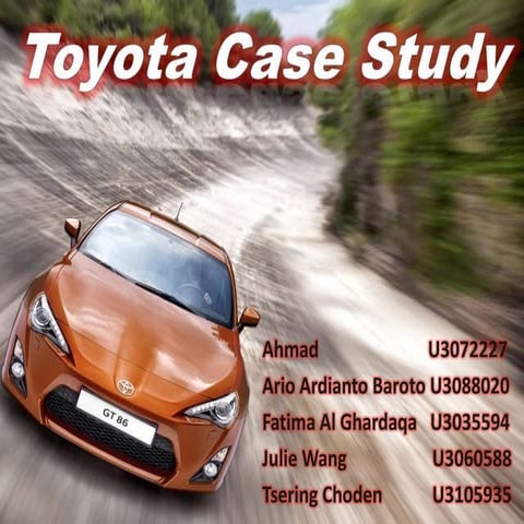 Strategic management  toyota case study