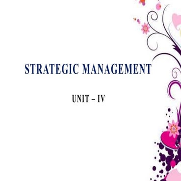 Strategic Management 
