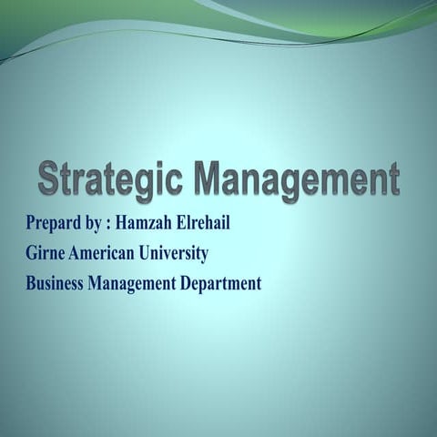 Strategic management and competitive dynamics 