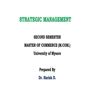 Strategic Management 