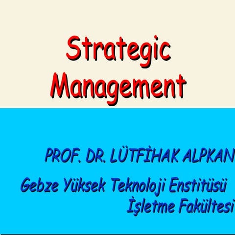 Strategic management 2010 prashant