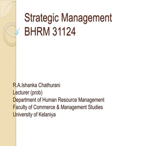 Strategic management 8