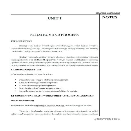 Strategic management