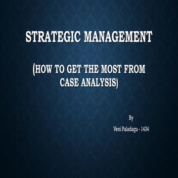 How to get the most from a case analysis