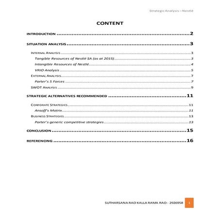 Strategic Management BA(Hons) Accounting & Finance- Year 3