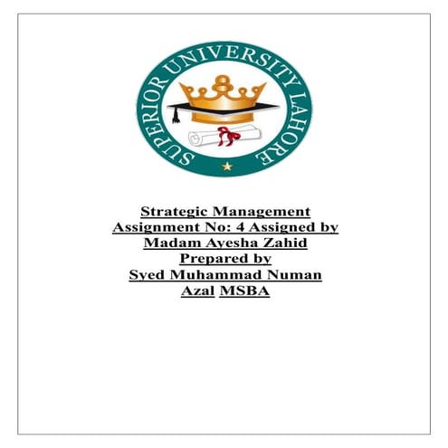 Strategic management assignment