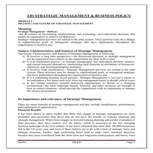 Strategic management & business policy