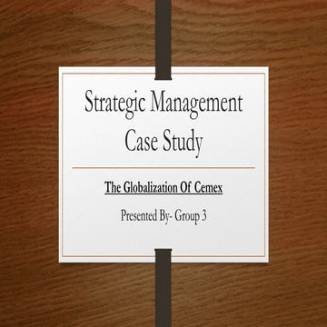 The Globalization of Cemex