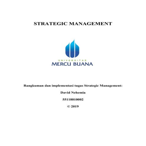 Strategic management cover | PDF