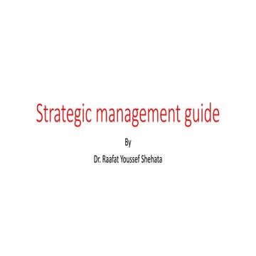 Strategic management guide raafat | PPTX