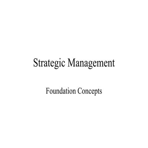 Strategic management lecture2