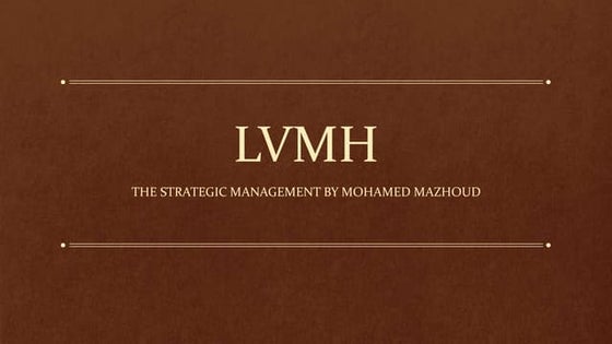 Strategic Management LVMH