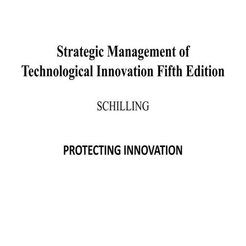 Strategic management of technological innovation fifth edition | PPTX