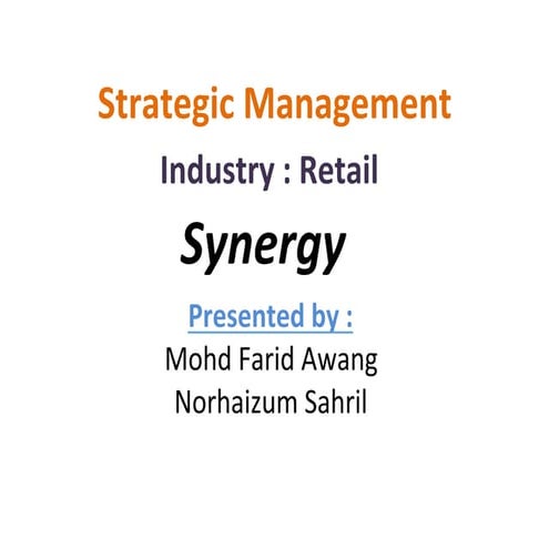 Strategic management - retail sector (tesco)