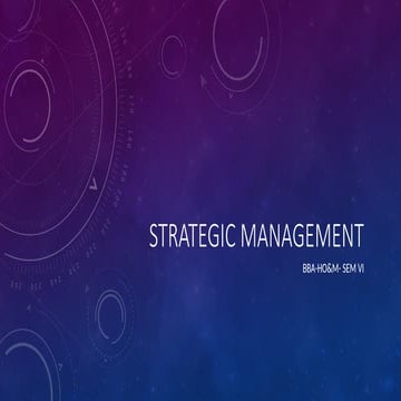 Strategic management ppt. How strategy works