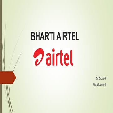 Strategic management of bharti airtel ;introduction,mission & Vission,PEST,Po...