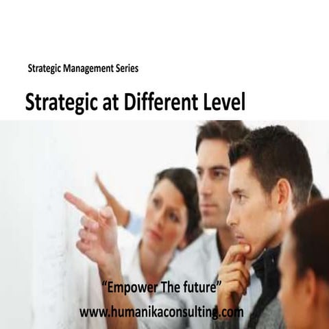 Strategic management  at different levels