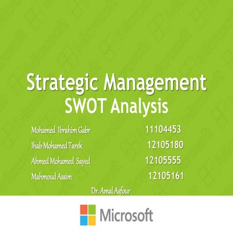 microsoft swot analysis