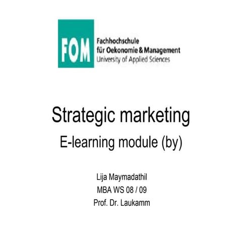 Strategic Marketing (MBA_Lija)
